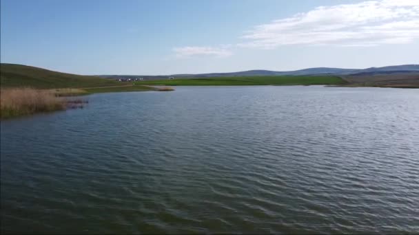 Dikilitas Goleti Dikilitas Golbasi Ankara Luft Und Uferaufnahmen Des Sees — Stockvideo