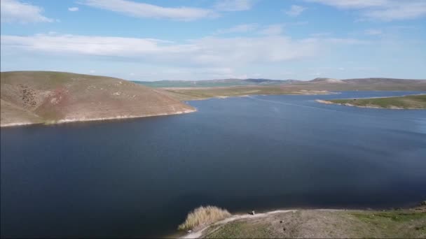 Dikilitas Goleti Dikilitas Golbasi Ankara Imágenes Aéreas Costeras Del Atardecer — Vídeos de Stock