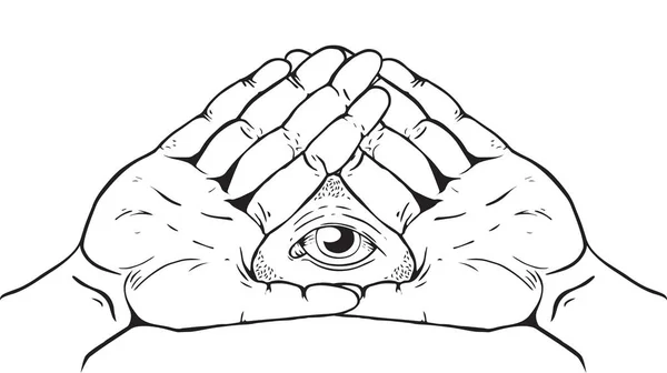 İlluminati işareti - Tanrı'nın gözü — Stok Vektör
