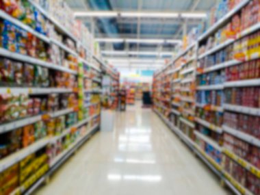 Alışveriş merkezindeki bulanık resimler