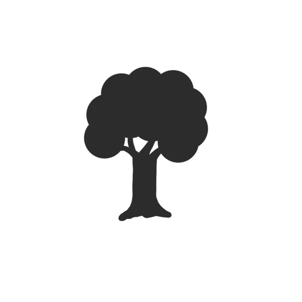 Ikona Stromu Bílém Pozadí — Stock fotografie