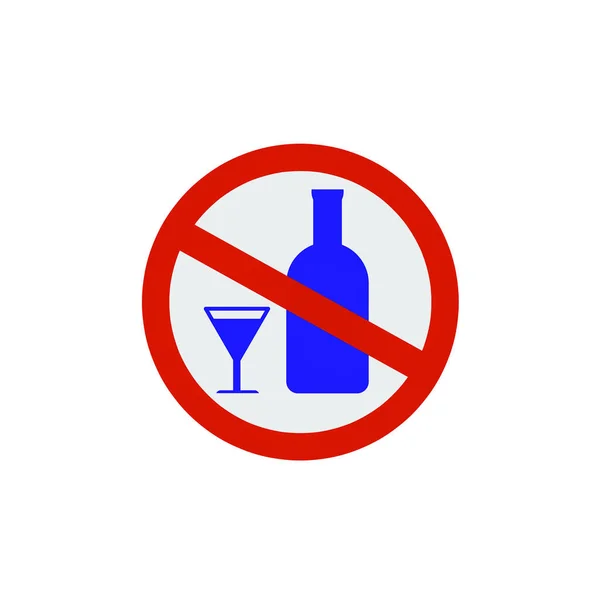 Geen Alcohol Drank Pictogram Witte Achtergrond Verbiedt Dronken Niet Rijden — Stockfoto