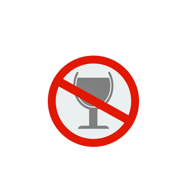 Алкогольных Напитков Иконка Белом Фоне Запрещает Пьяный Водить — стоковое фото