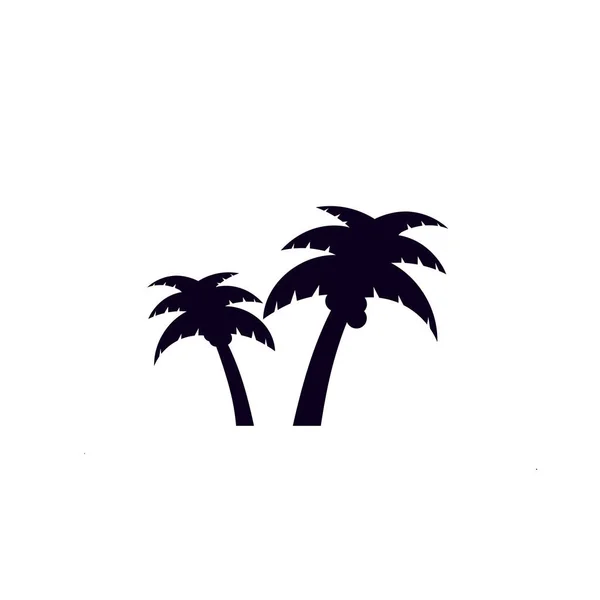 Palm Boom Pictogram Witte Achtergrond — Stockfoto