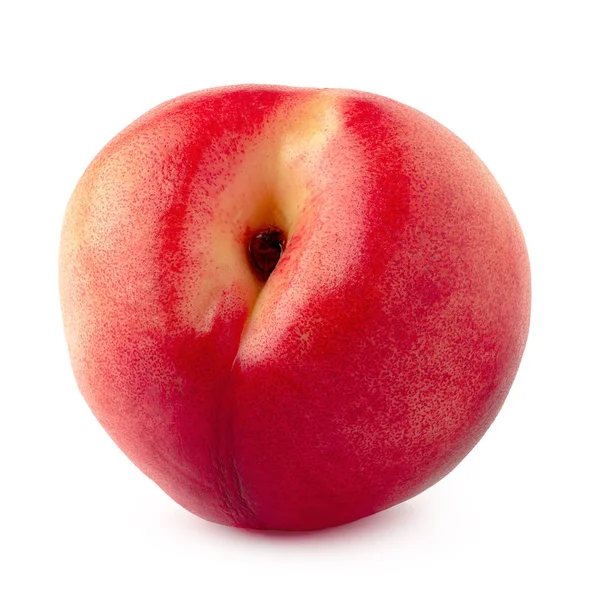 Fruta fresca madura de nectarina aislada sobre fondo blanco . — Foto de Stock