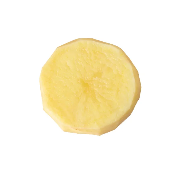 Syrové brambory plátky izolované na bílém pozadí — Stock fotografie