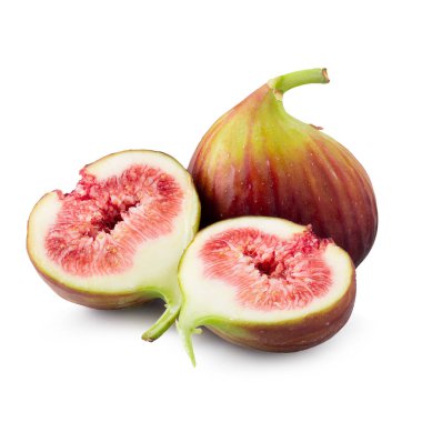 Taze incir meyvesi beyaz arkaplanda izole.