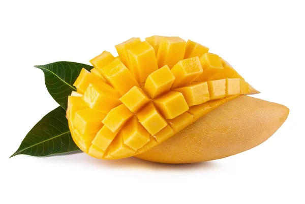 Mango Giallo Isolato Fondo Bianco — Foto Stock