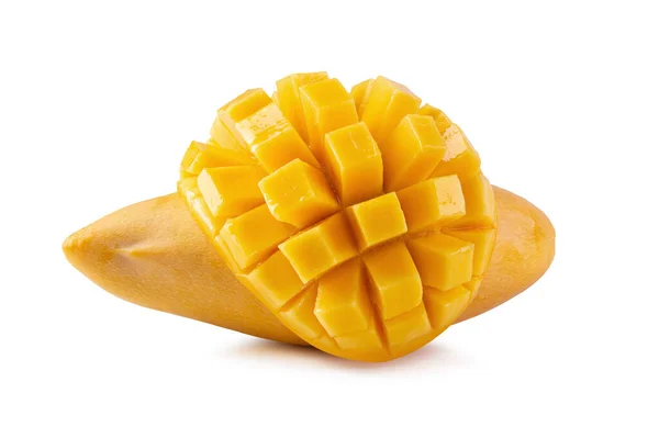 Sarı Mango Beyaz Arkaplanda Izole Edilmiş — Stok fotoğraf