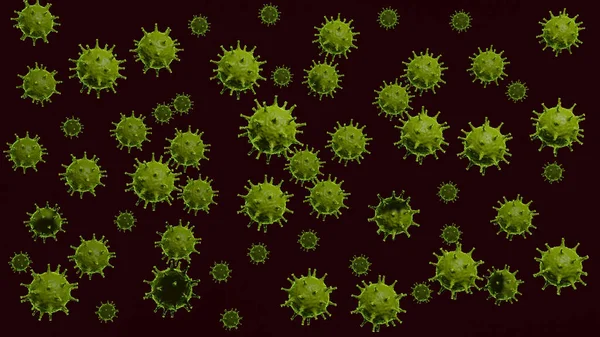 Coronavirus 2019 Ncov Microscopio Virus Cerca Renderizado —  Fotos de Stock