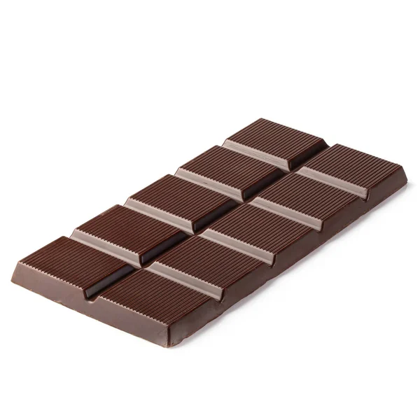 Dark Chocolate Bar Isoliert Auf Weißem Hintergrund — Stockfoto