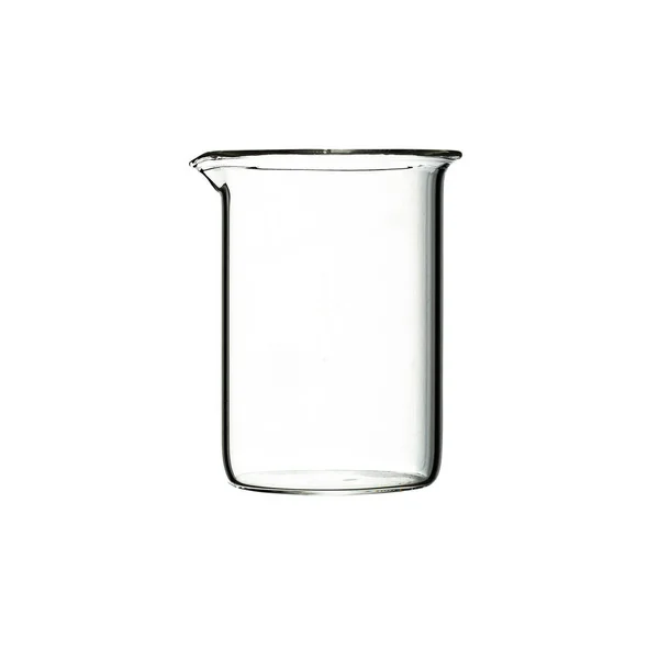 Порожній Скляний Посуд Наукової Лабораторії Ізольовано Білому Тлі — стокове фото