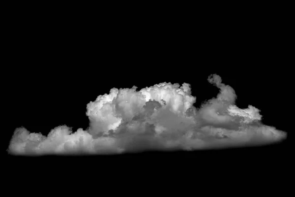 White Cloud Isolated Black Background Realistic Cloud — Stock Photo, Image