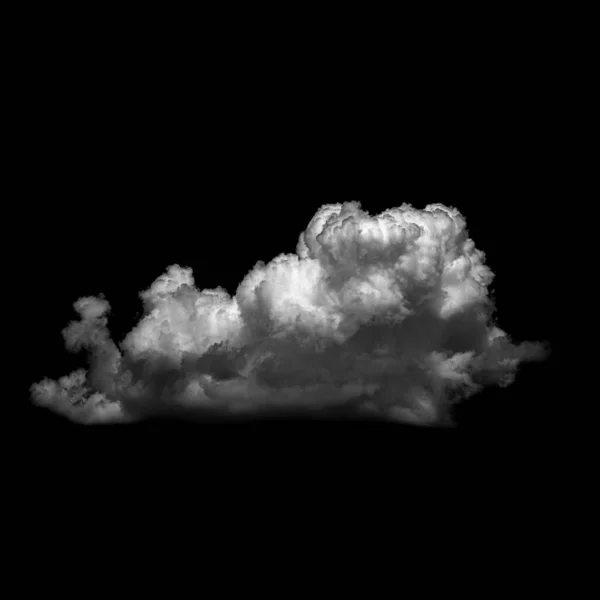 Nube Blanca Aislada Sobre Fondo Negro Nube Realista —  Fotos de Stock