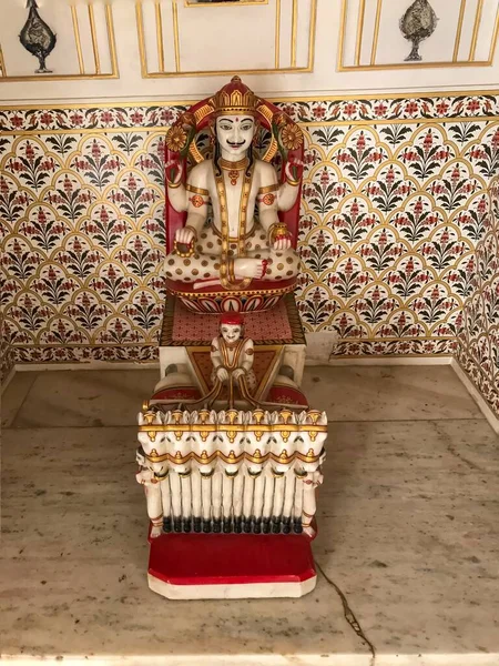 Hinduski Posąg Boga Junagarh Fort Bikaner Rajasthan Indie — Zdjęcie stockowe