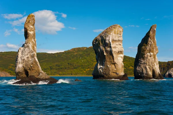 Tre Bröder Stenar Avachinskaya Bay Kamchatka — Stockfoto