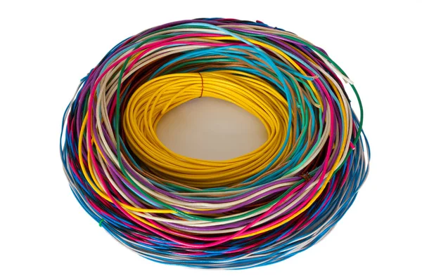 Multicolored Wires Coiled Ring — Stock Photo, Image