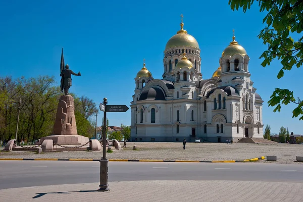 Catedral Ascensión Monumento Yermak Novocherkassk — Foto de Stock
