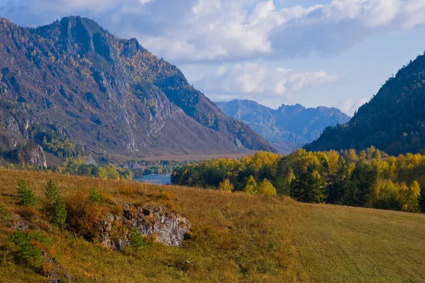 Altai Blick Auf Die Berge Und Das Katun Tal — Stockfoto