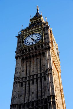Westminster Palace 'ın Big Ben Kulesi, Londra, İngiltere.
