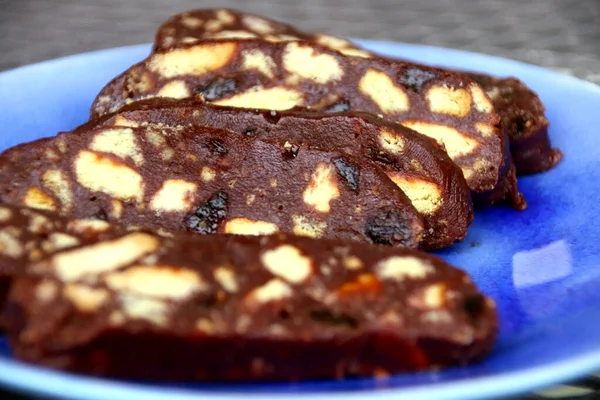 Piece Chocolate Cake Cookies — Stock Photo, Image