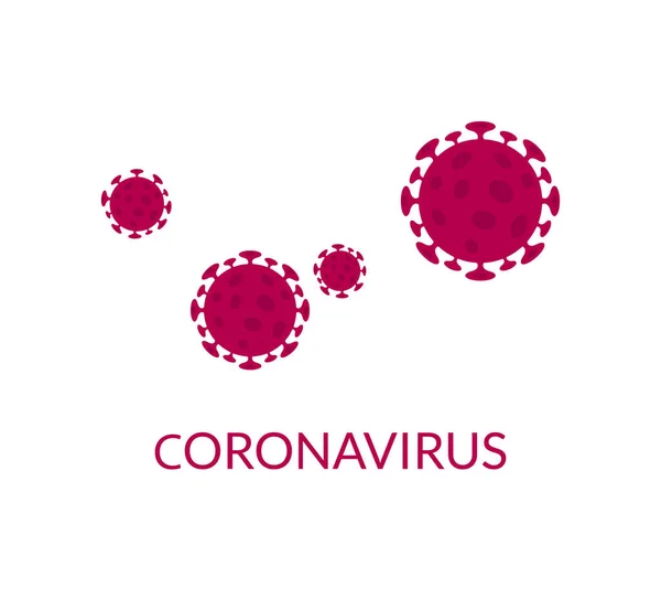Bakteriler Coronavirüs 2019-nKoV. Beyaz arkaplanda izole edilmiş vektör illüstrasyonu