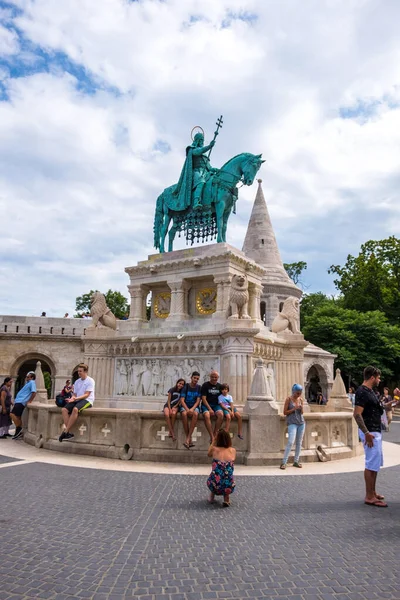 Estatua de Esteban I, Budapest, Hungría — Foto de Stock