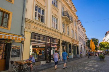 Reichenstrasse, Yukarı Lusatia, Saksonya 'daki tarihi Bautzen kasabasında.