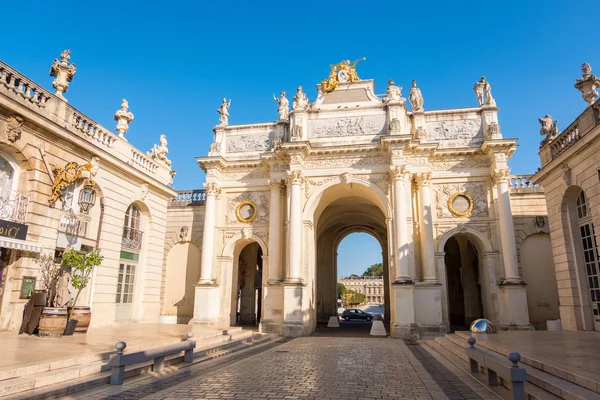 Arco trionfale in piazza Stanislas a Nancy, Lorena, Francia — Foto Stock