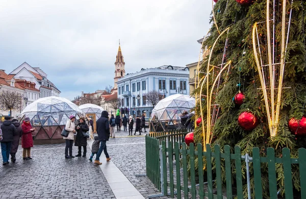 Weihnachtsurlaub in Vilnius, Litauen — Stockfoto