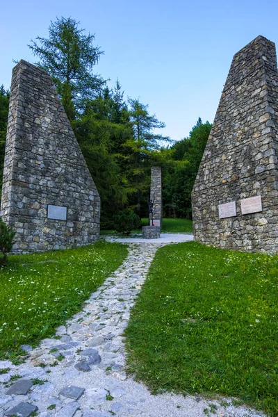 Ljubelj Slovenië Augustus 2019 Monument Ter Nagedachtenis Aan Slachtoffers Van — Stockfoto