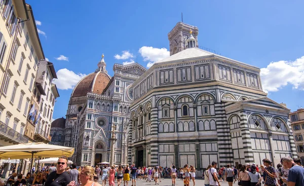 Florence Italie Août 2019 Baptistère Saint Jean Prochaine Cathédrale Santa — Photo