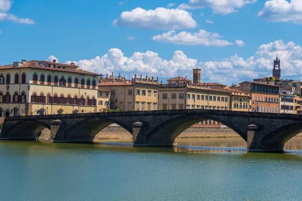 Florencie Itálie Srpna 2019 Most Ponte Alla Carraia Přes Řeku — Stock fotografie