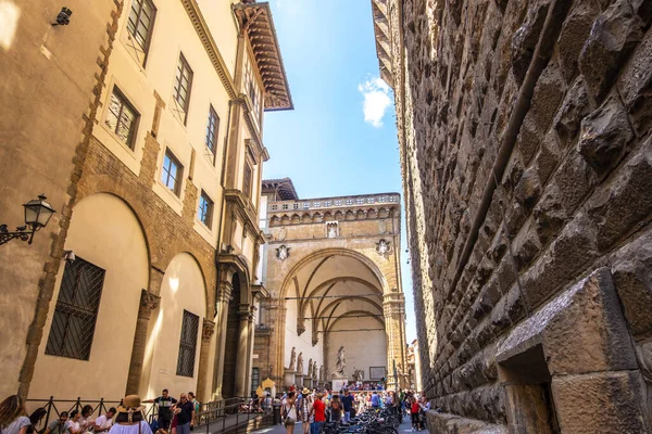 Florencie Itálie Srpna 2019 Loggia Dei Lanzi Piazza Della Signoria — Stock fotografie