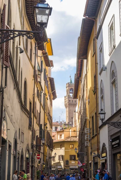 Флоренція Італія Серпня 2019 Педестрійська Вулиця Історичному Центрі Флоренції Тоскана — стокове фото