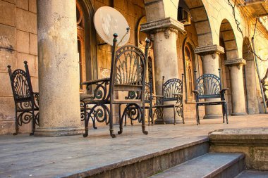 Batumi, Adjara, Georgia 'daki sokak manzarası.