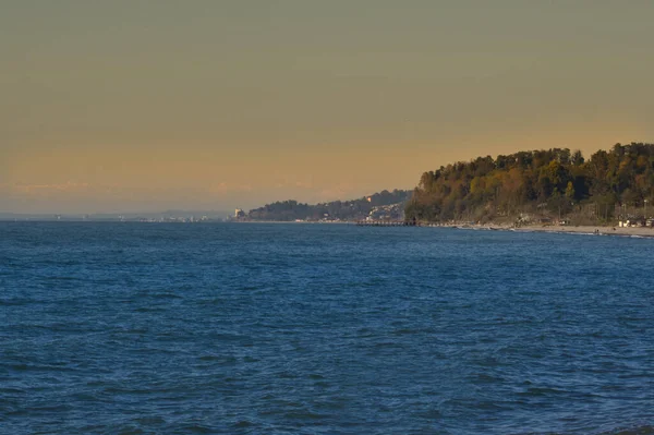 Панорама Чорноморського Узбережжя Від Міста Батумі Міста Кобулеті Аджара Джорджія — стокове фото