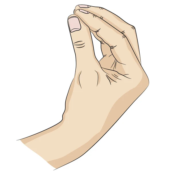 Wtfのイタリアのジェスチャーや私から何をしたいかを示す手の孤立した白い親指 — ストックベクタ