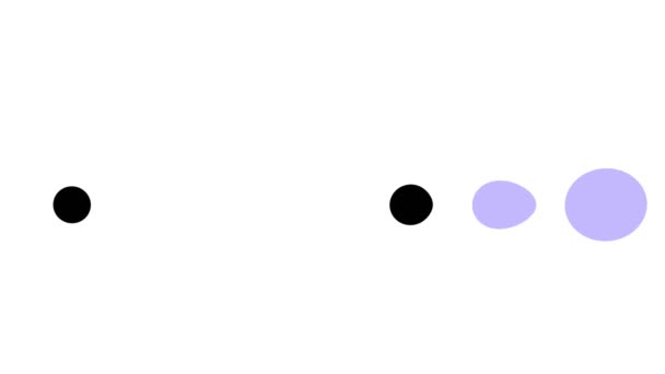 混浊的形态球动画 数字运动设计 白色背景上的2D彩色动画气泡形状 — 图库视频影像