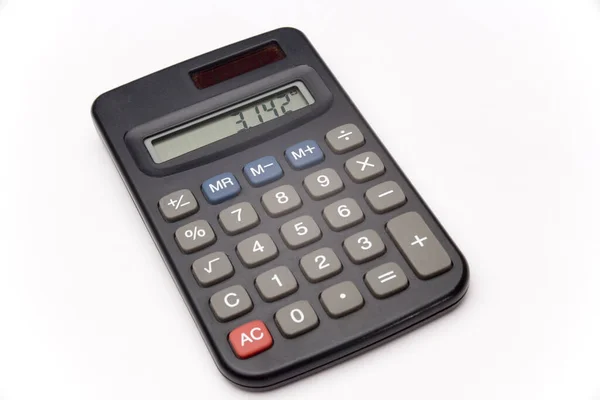 Kalkulator Białym Tle Pokazujący Wartość — Zdjęcie stockowe