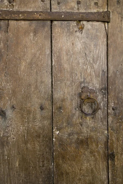 Antico Dettaglio Porta Legno Cornice Completa Sfondo Texture Primo Piano — Foto Stock