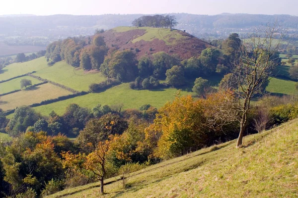 Autumn Colour View Hilltop Uley Bury Gloucestershire Cotswolds England — Stock Photo, Image