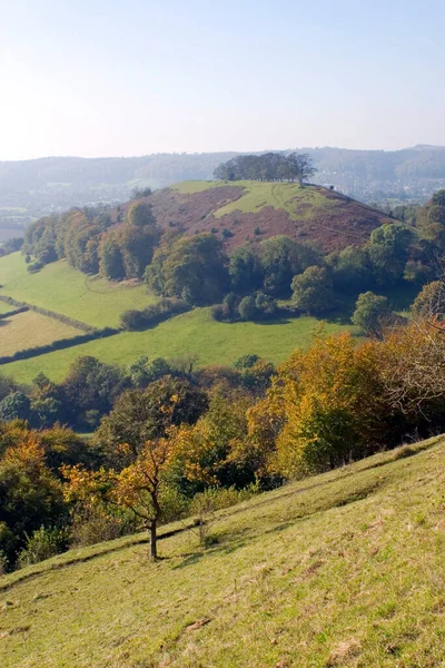 Autumn Colour View Hilltop Uley Bury Gloucestershire Cotswolds England — Stock Photo, Image