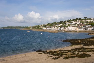 St. Mawes, Cornwall, İngiltere, İngiltere, İngiltere ve Avrupa 'ya doğru bakın.