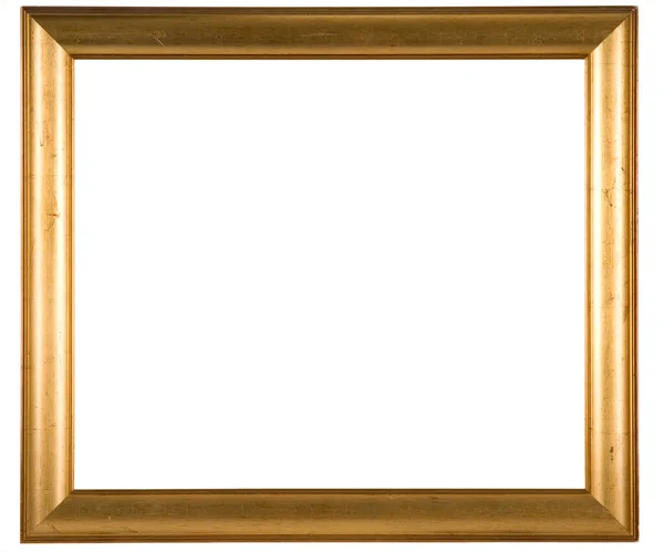 Large Empty Picture Frame Distressed Gold Finish — Stock Photo, Image