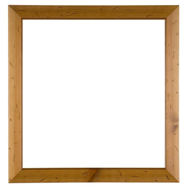 Empty Picture Frame Antiqued Pine Wood — Stock Photo, Image