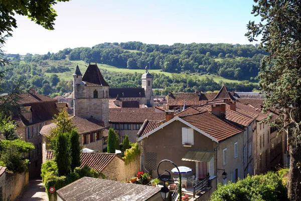 Вид Крыши Figeac Lot Франция Европа — стоковое фото