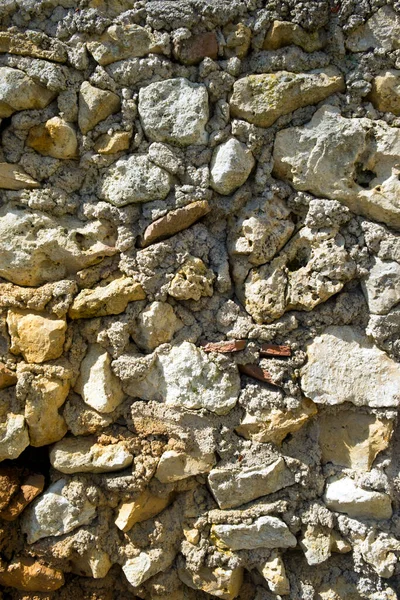 Eski Bir Taş Duvar Inşaatının Tam Çerçeve Dokusu — Stok fotoğraf
