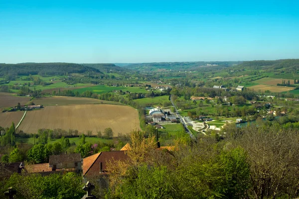 Uitzicht Vanaf Bergkerk Notre Dame Peyragude Penne Agenais Lot Garonne — Stockfoto