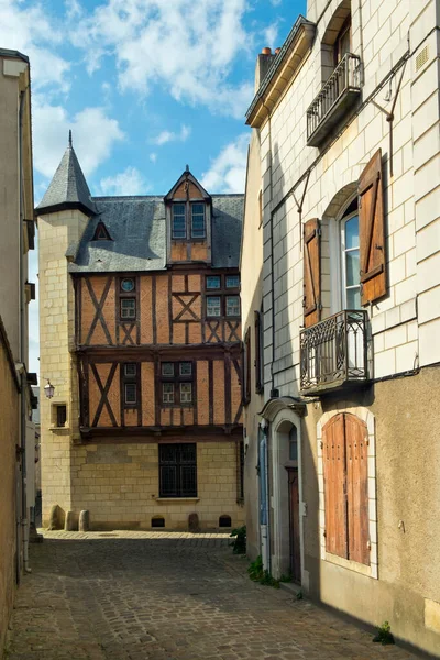 Strade Pittoresche Nelle Vicinanze Cathedral Maurice Angers Maine Loire Francia — Foto Stock